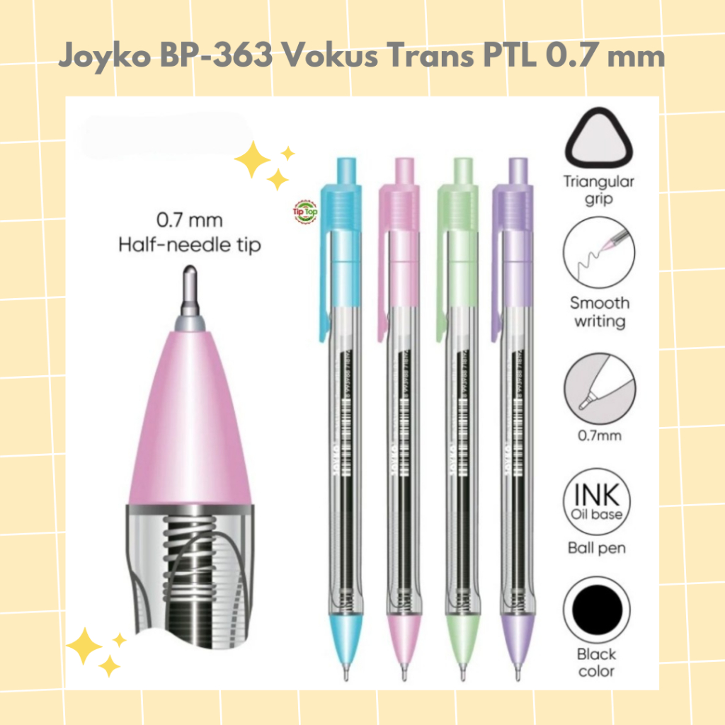 

Pulpen Pena Joyko BP-363 Vokus Trans PTL 0.7 mm