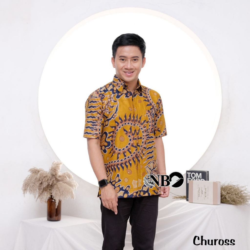 Batik Pria Modern Lengan Pendek Premium Keren Dewasa Murah Anak Muda