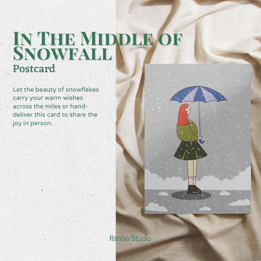 

In The Middle of Snowfall Postcard