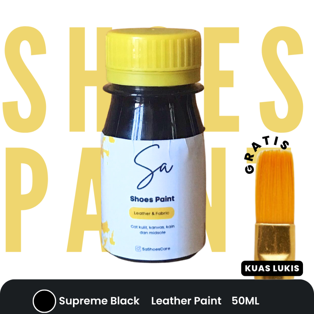 Leather Paint | Cat Sepatu Hitam 50 ML