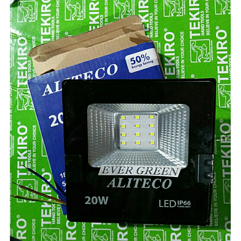 Lampu Tembak/Sorot LED 20 Watt (20 W) Putih 6500K (ALITECO LED 20W FLOOD LIGHT / Lampu Penerangan Mo