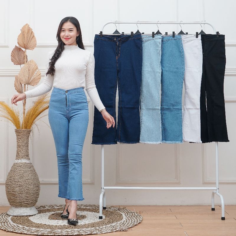 celana jeans wanita // celana jeans wanita cutbray rawis