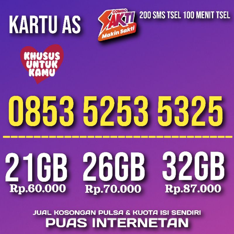 Kartu Sakti Telkomsel | Nomor Cantik Telkomsel simpati As