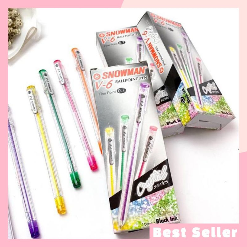 

Pulpen Snowman V6 0.7mm 1 Pack Isi 12 Pcs