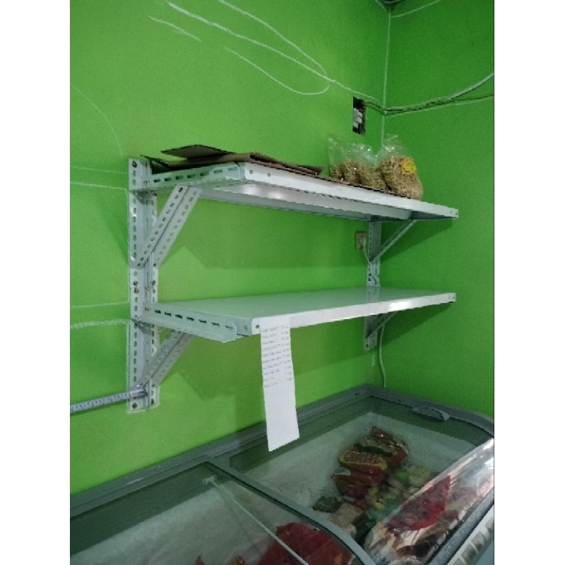 Rak Dinding Toko Warung Besi TEBAL 1 HAMBALAN PLAT BESI