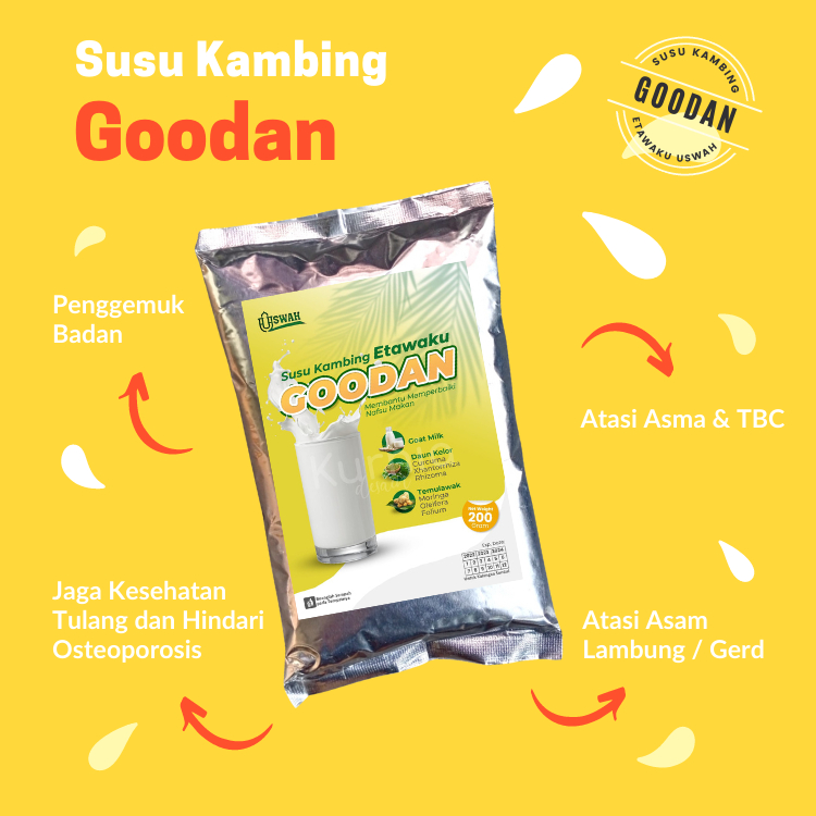 

Susu Kambing Etawa Bubuk Penggemuk Badan GOODAN