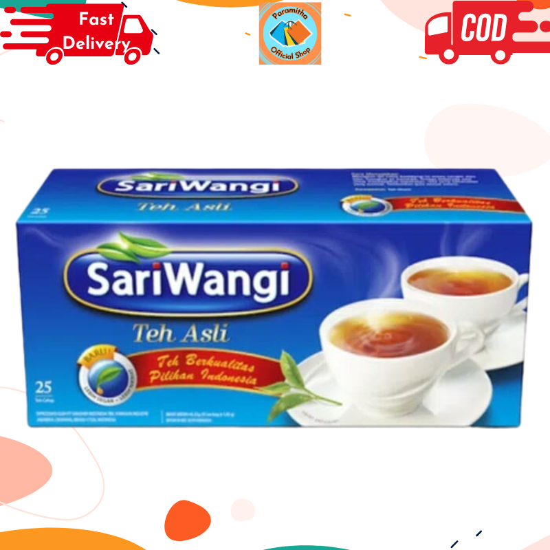 

Sariwangi TB25 Teh Celup Teh Hitam Asli 100% Indonesia Kemasan Box Isi 25 Kantong