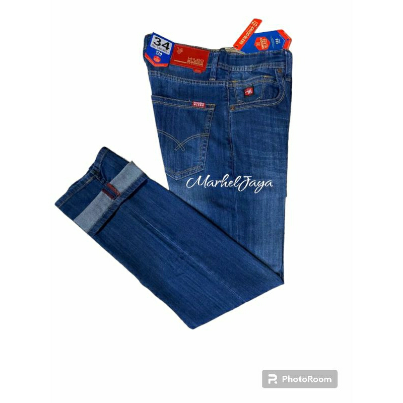 CELANA JEANS ORIGINAL XHUGO BLESS//CELANA JEANS PANJANG DENIM//CELANA JEANS PANJANG PRIA//CELANA KEK