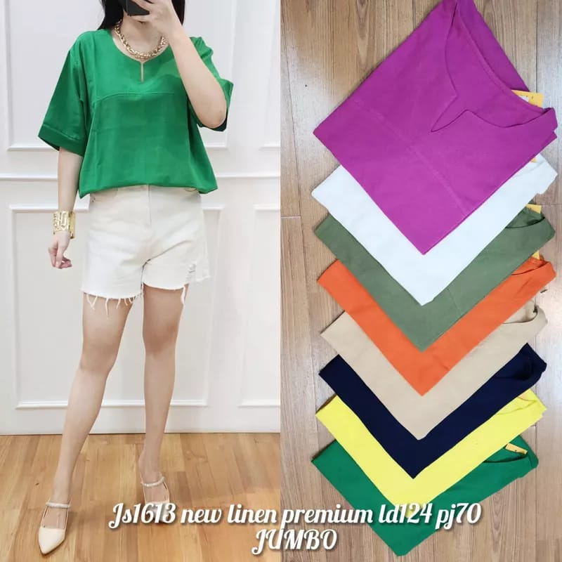 blouse / blus / atasan wanita LD122 jumbo bahan katun linen