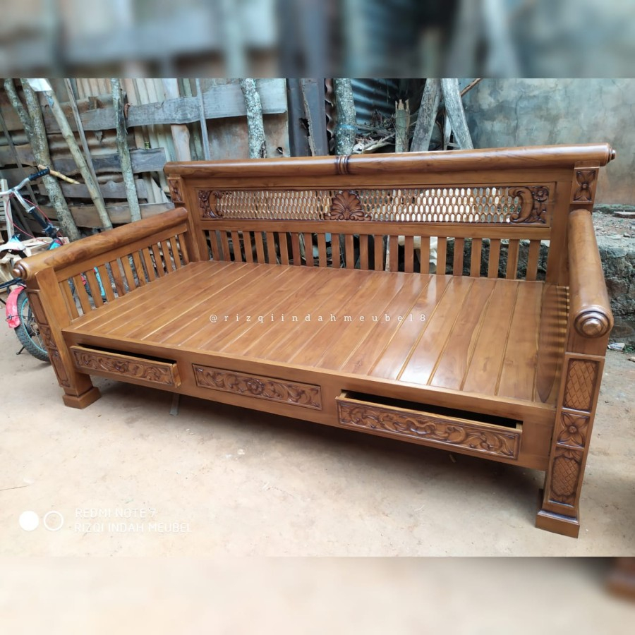 Bale Bale Bangku jati minimalis Kayu Jati