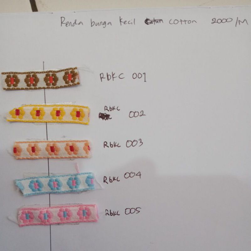 Renda Bunga Kecil Katun (satuan meter)