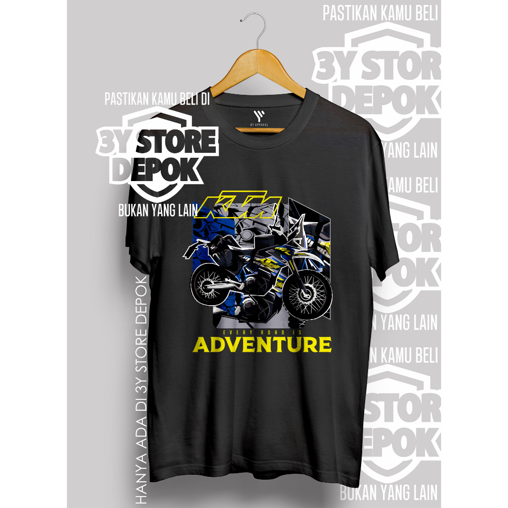 KAOS SANTAI PECINTA MOTORAN KTM RIDER ADVENTURE #18 / BAHAN KATUN COMBED 30S - 3Y STORE