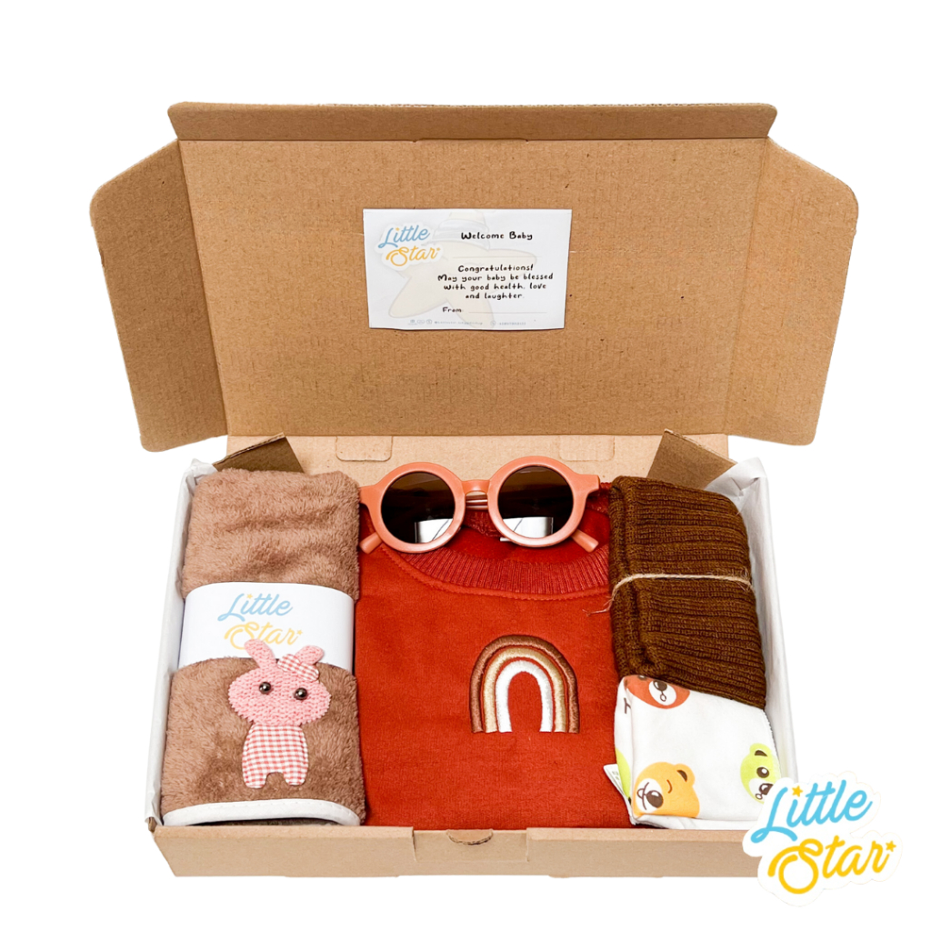 LS 5in1 Hampers Handuk Bedong Bayi Balita 1-3 Tahun Baby Gift Set Kado Sweater Rajut Anak