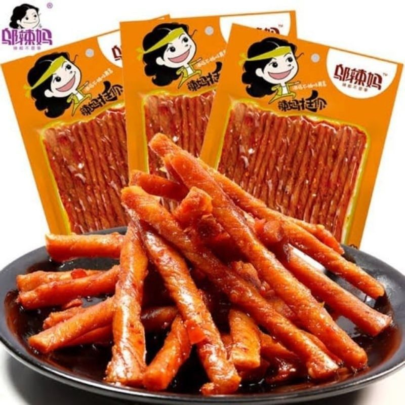 

[HALAL VEGE] Dendeng WULAMA Beef Steak LaTiao Wu La Ma Rasa Sapi Pedas Beef Vegetarian Snack China