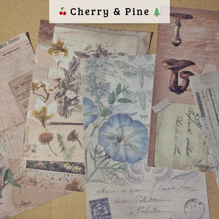 

5 Lembar Kertas Motif Tanaman untuk Journaling M3
