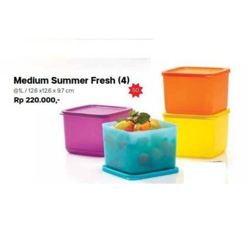 Tupperware Medium Summer Fresh set isi 4