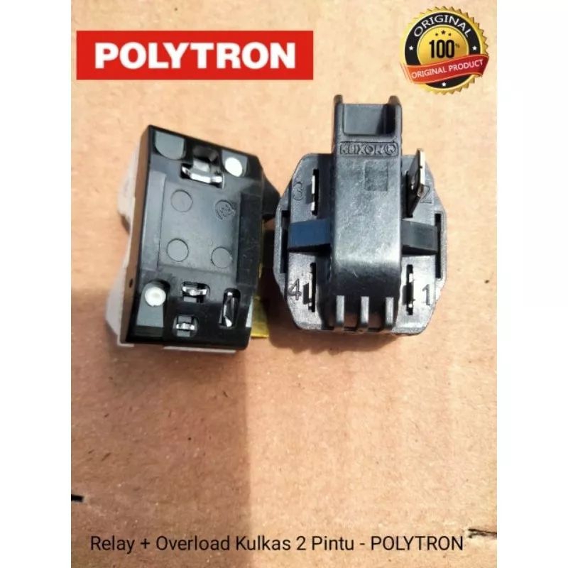 RELAY - Rilay PTC Overload Kulkas 2 Pintu POLYTRON Original | Relay 1 kaki Ovt 232 TFBYY