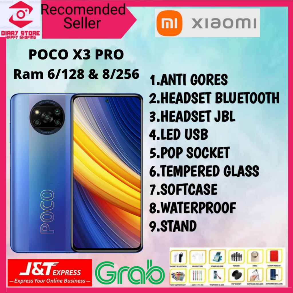 XIAOMI POCO X3 PRO 6/128GB 8/256GB GARANSI RESMI TERMURAH | BANYAK BONUS | BARU ATAU NEW