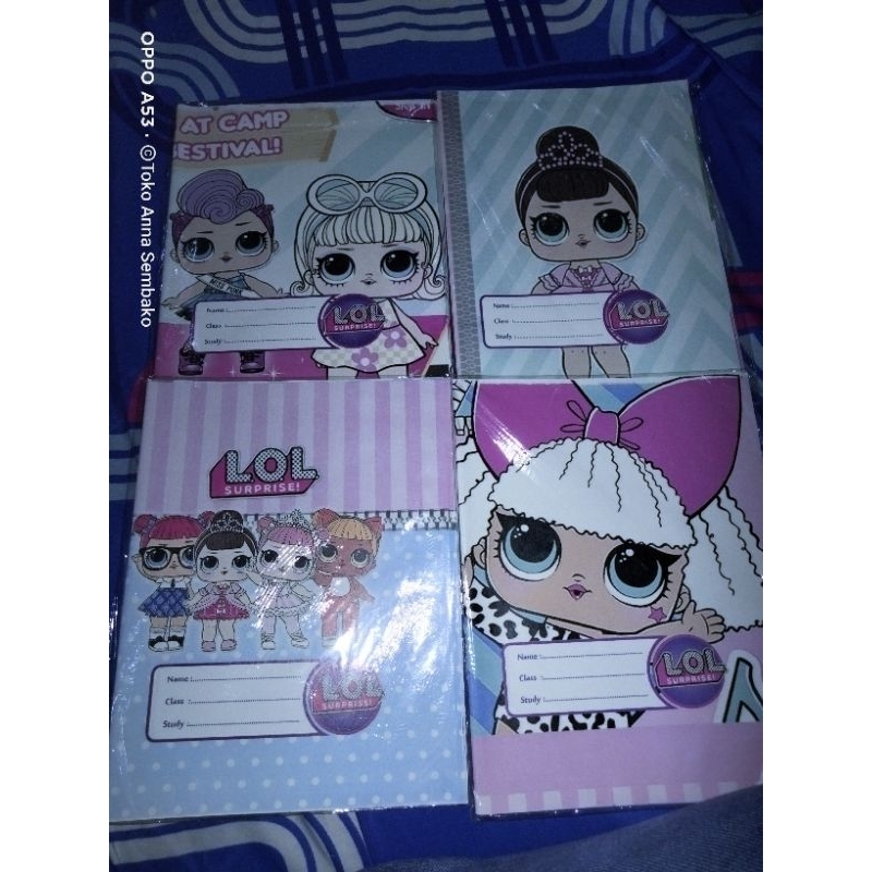 

sampul buku LOL kuarto atau Sidu kecil sampul buku cewek isi 20 lembar