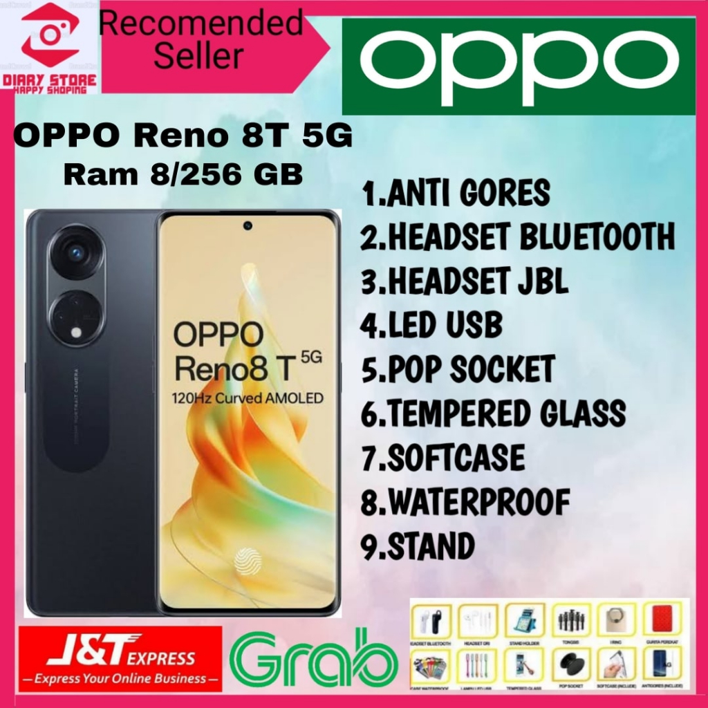 OPPO RENO 8T 5G RAM 8/128GB + 8/256GB GARANSI RESMI OPPO INDONESIA