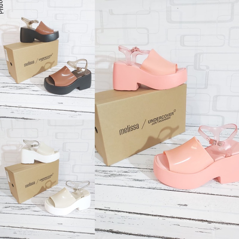 TERMURAH Sepatu sendal Melissa Pose Wedges Women / sandal tali Wedge Kualitas Premium Grade Priginal / Sepatu Hak jelly wangi / Slipper jeli / Melisa shoes women / Sendal Kerja kantor lentur anti air / Slingback / Undercover Jun Takahashi