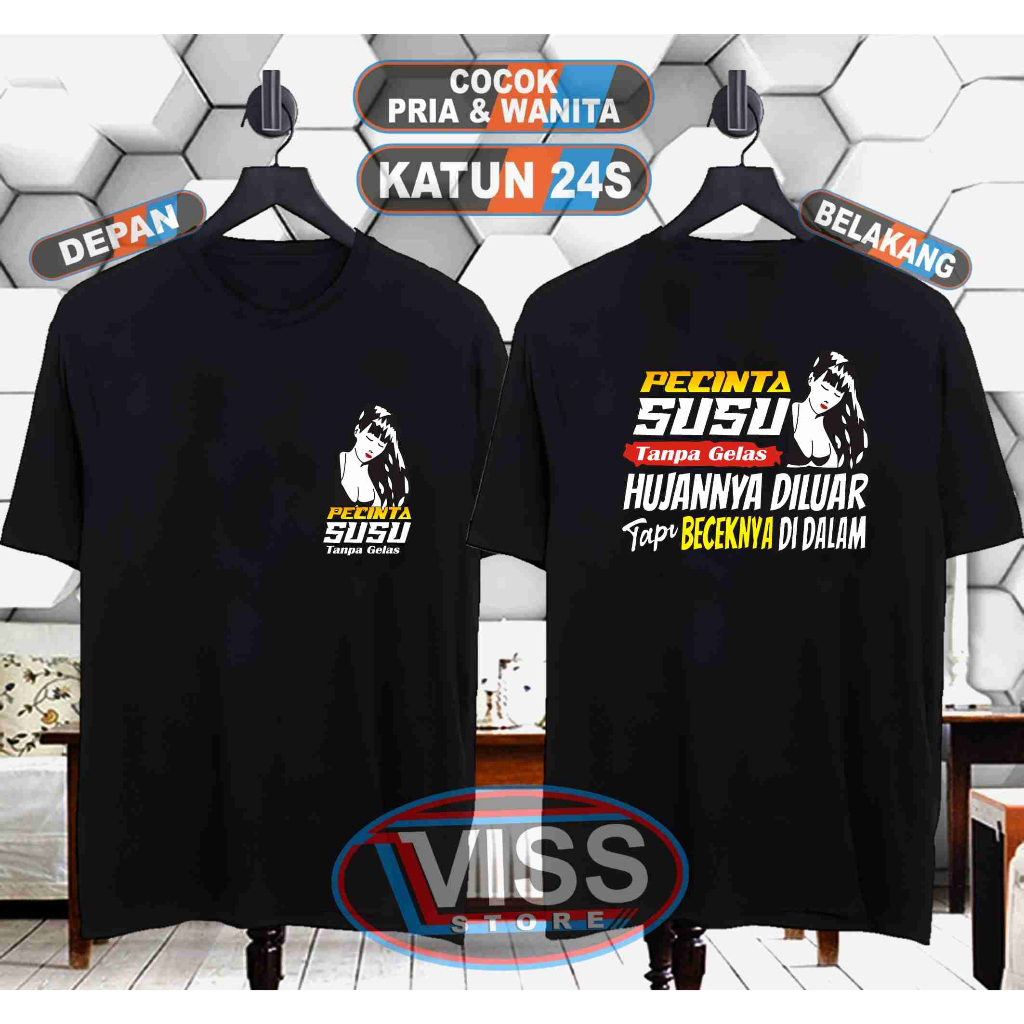 Viss Storee - Kaos Pecinta Susu Tanpa Gelas Pakaian Pria & Kaos Dalam