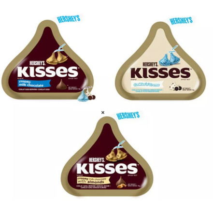 

Hershey's kisses cookies and cream / creamy milk with almonds / creamy milk chocolate 146 gram