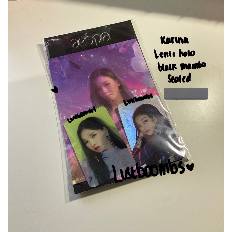 aespa karina lenti holo black mamba sealed