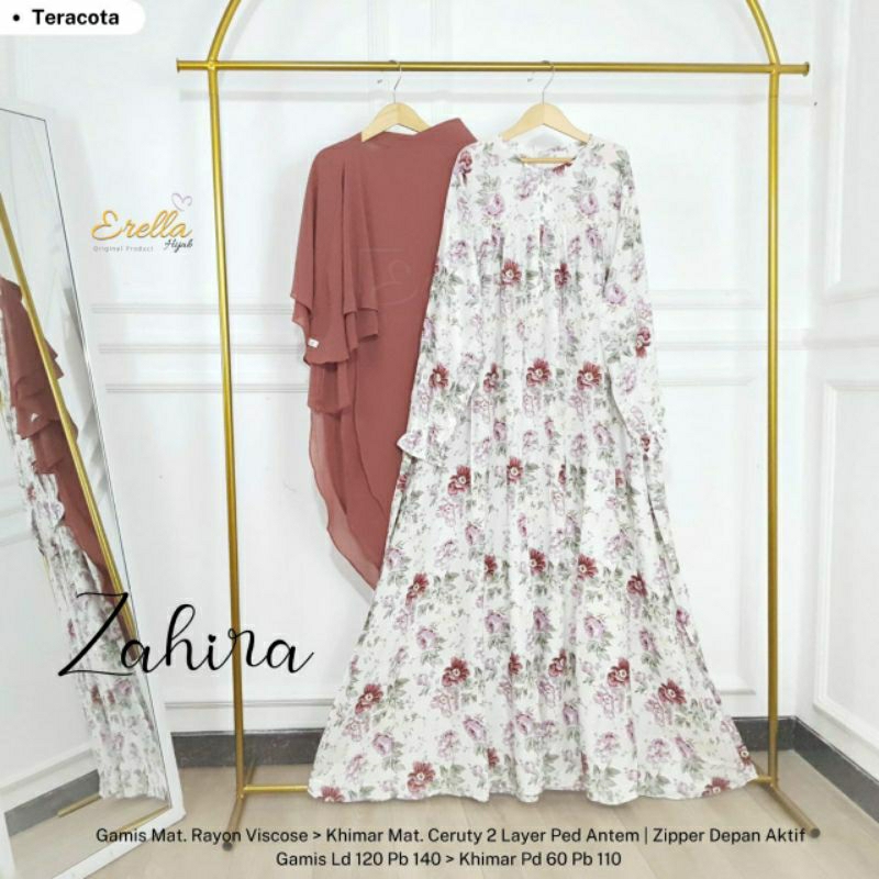 zahira one set gamis by erella||gamis rayon viscose ld120