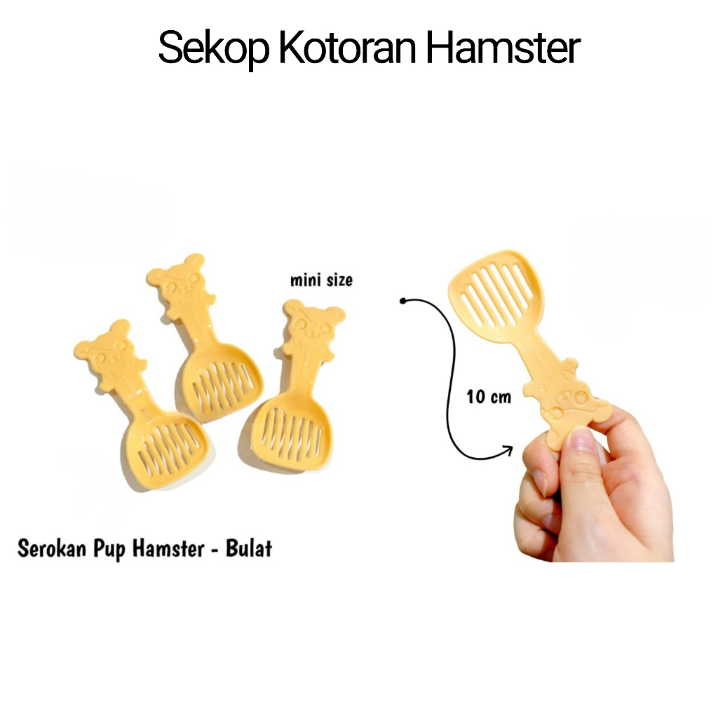 Scoop Skop Serokan Kotoran Pup Hamster Pasir Wangi Gumpal Serbuk Kayu