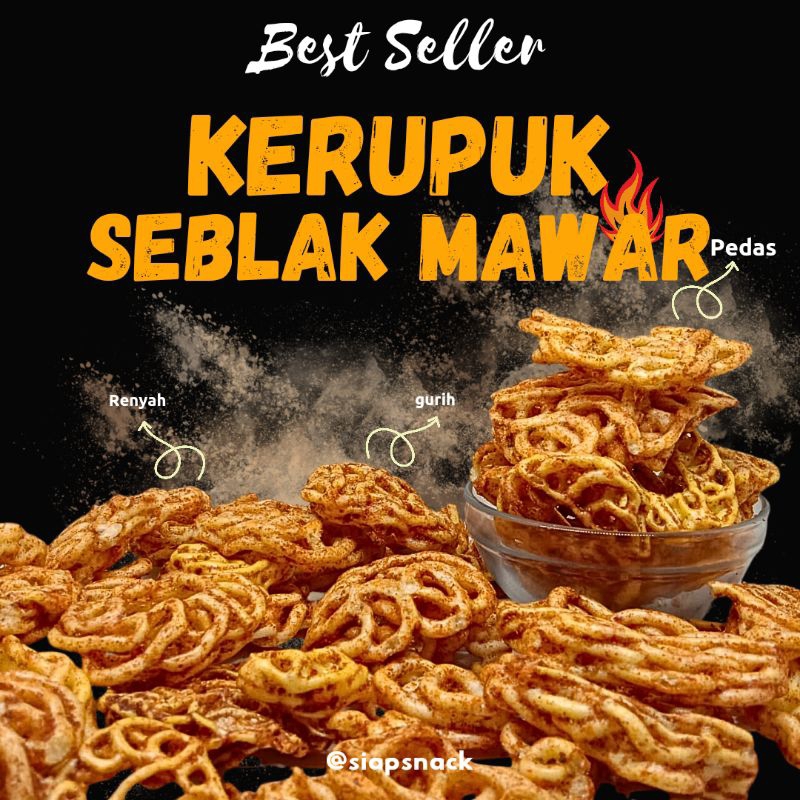 

Kerupuk Seblak Mawar Pedas / Krupuk Mawar