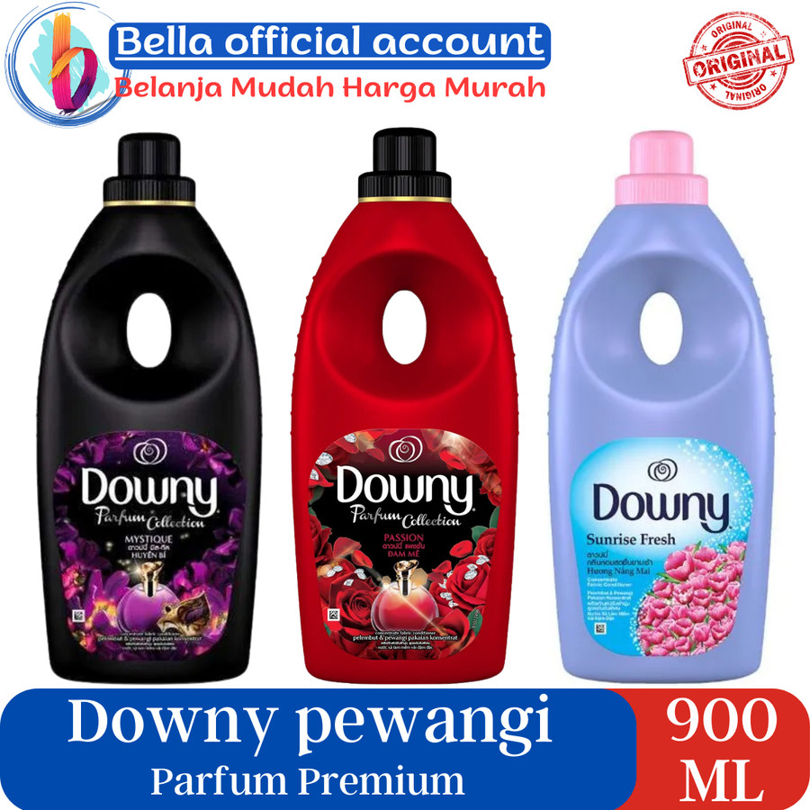	 DOWNY Pewangi Pelembut Pakaian Mystique Hitam - Sunrise fresh - Passion Bottle 900 ml	