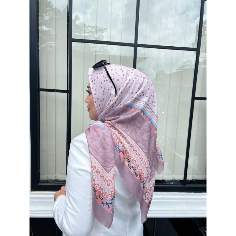 jilbab JOURNEY ORI motif Elisa burgundy