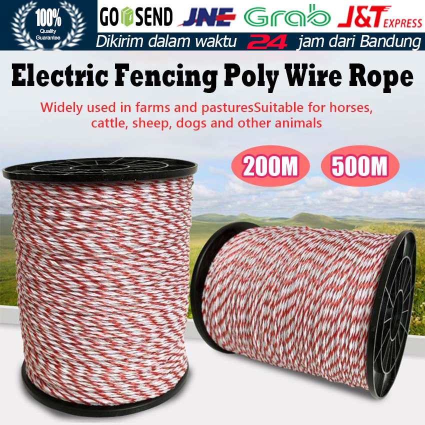 200/500 Meter Kawat Pagar Listrik Polytwire Diameter 2mm Per Roll Termurah - Pagar Listrik Untuk Per