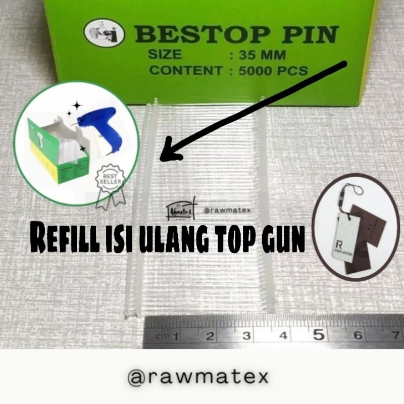 

RAWMATEX - Refill Tag Gun Hang Tag 1 Box 5000 Pcs - Top Pin / Tag Pin