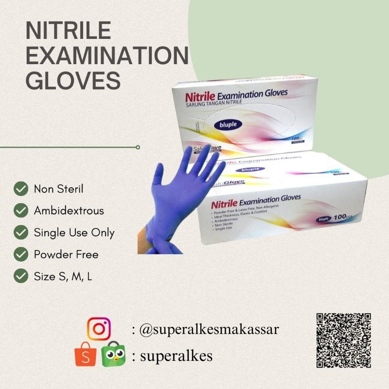 nitrile examination gloves