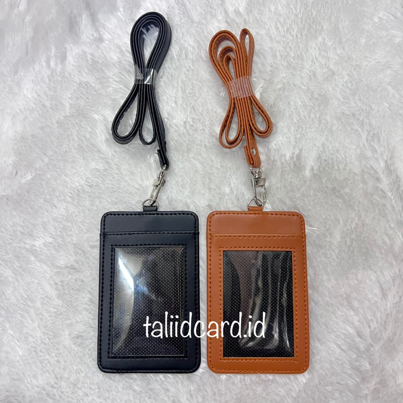 

TEMPAT ID CARD KULIT 2 KARTU SET NAMETAG KULIT SET PREMIUM