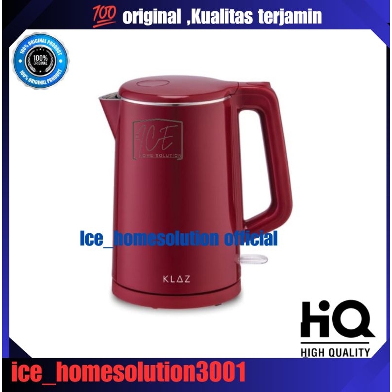 Klaz 1.5 Ltr Teko Listrik Double Wall/teko listrik/pemanas air