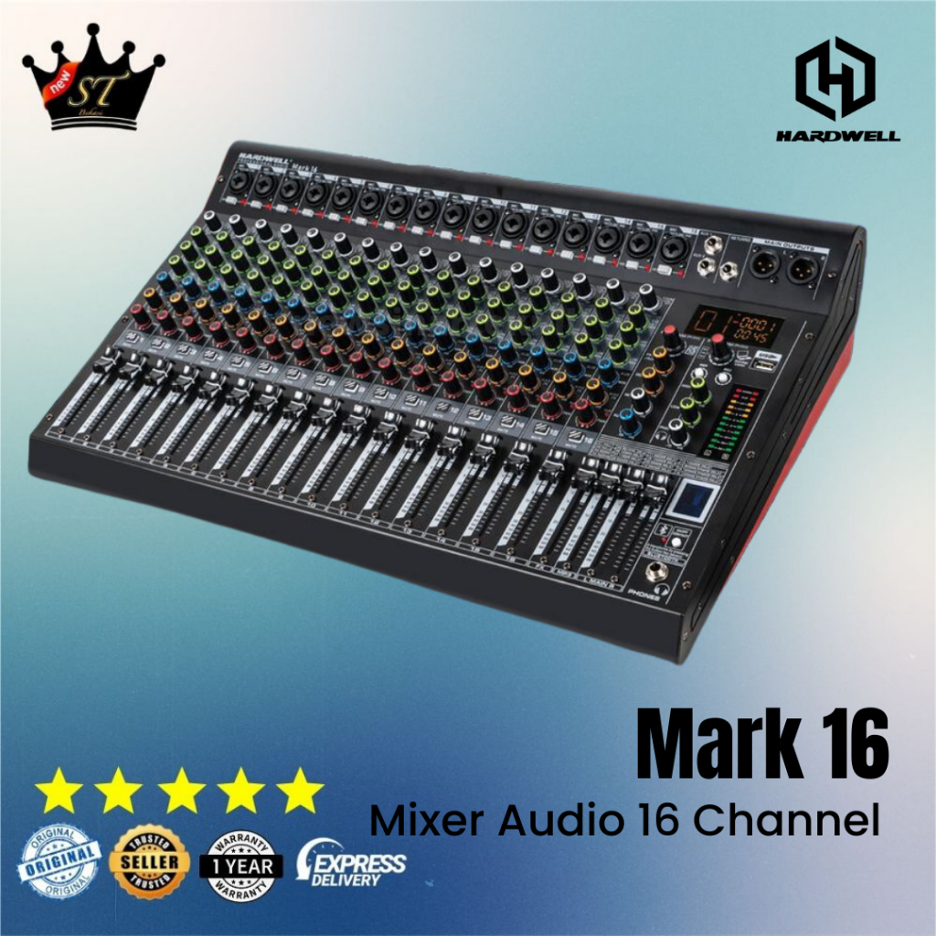 Hardwell Mark 16 Mark16 Mixer 16 Channel USB Soundcard Bluetooth