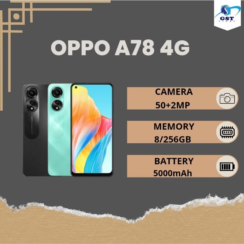 HP OPPO A78 4G TERBARU, GARANSI RESMI 1 TAHUN