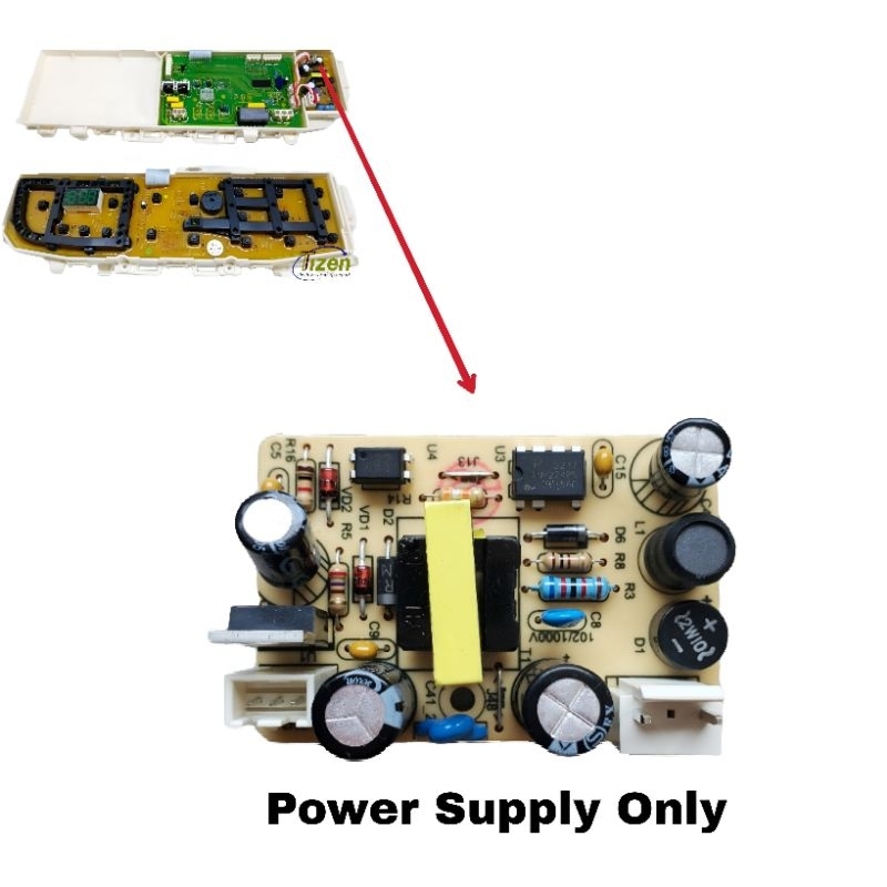 Modul PCB Mesin Cuci Samsung 18 Tombol Power Supply