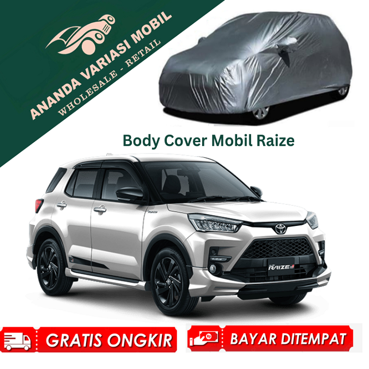 Sarung Mobil Toyota Raize Rocky 2021 Warna Silver Aksesoris Eksterior Mobil Body Cover Sarung Mobil