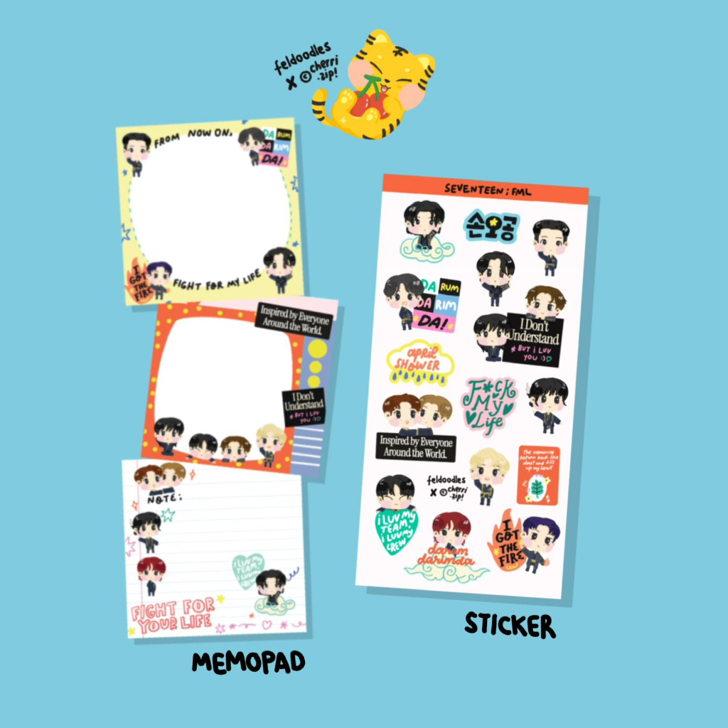 

FELDOODLES CHERRIZIP FML STICKER MEMOPAD