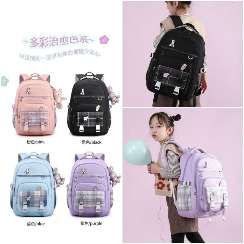Tas Ransel sekolah anak perempuan SD/SMP import