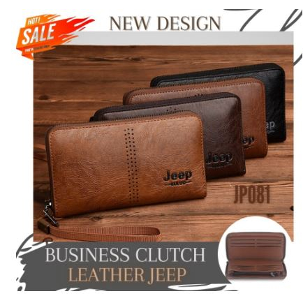 Cluth pria elegan waterproof hand bag Multifungsi Keren Kulit Pu Berkualitas G2C4 cowok Fashion kuli