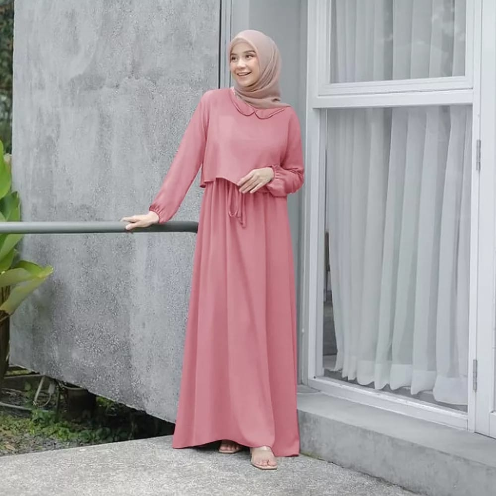 Gamis Remaja Kekinian Korean Style Rompi 2023