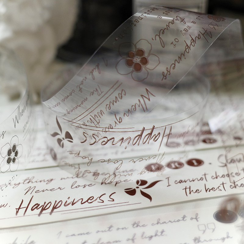 

Yier Poetry Retro Handwritten English Characters PET Tape