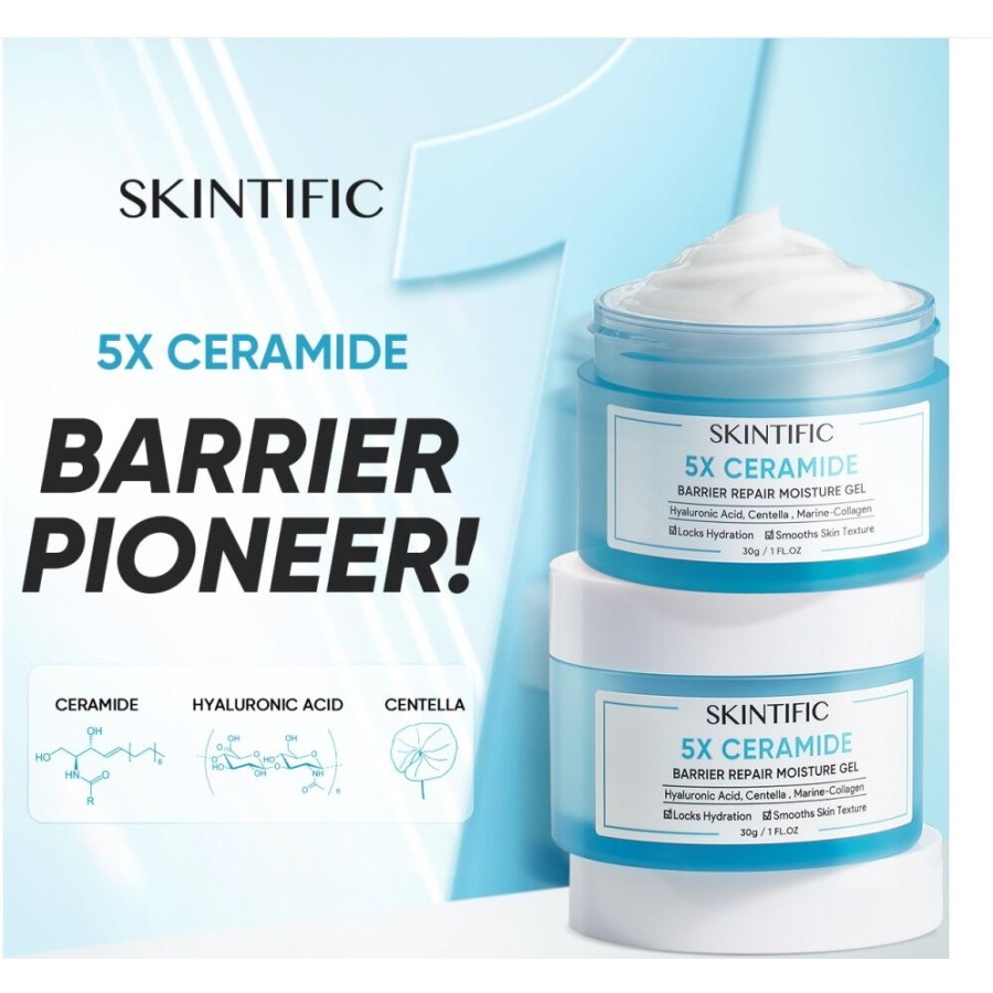 ORIGINAL SKINTIFIC - 5X Ceramide Skin Barrier Repair Moisturize Gel 30g Mois Pelembab Wajah
