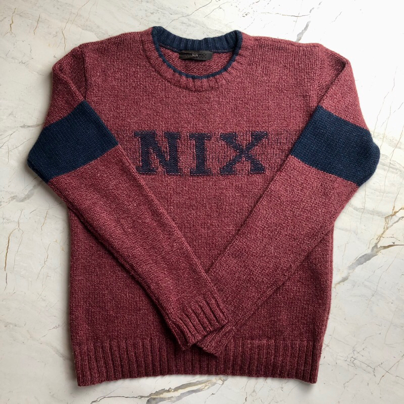 SWEATER RAJUT MAROON KOREAN LOOK - SW NIX 01