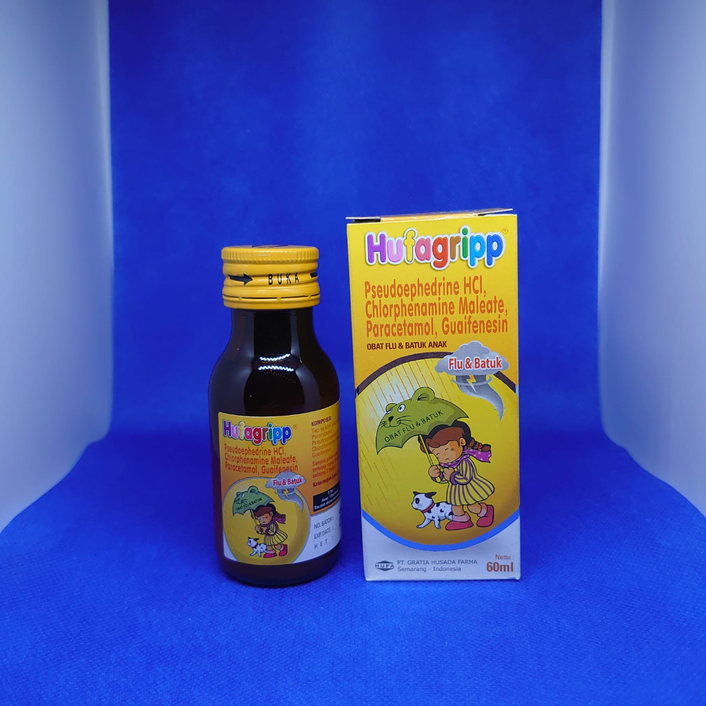 Hufagrip Kuning Obat Flu Dan Batuk Anak 60 ml
